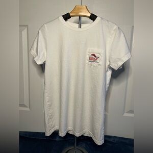 Vineyard Vines White Tee Womens Holiday size small